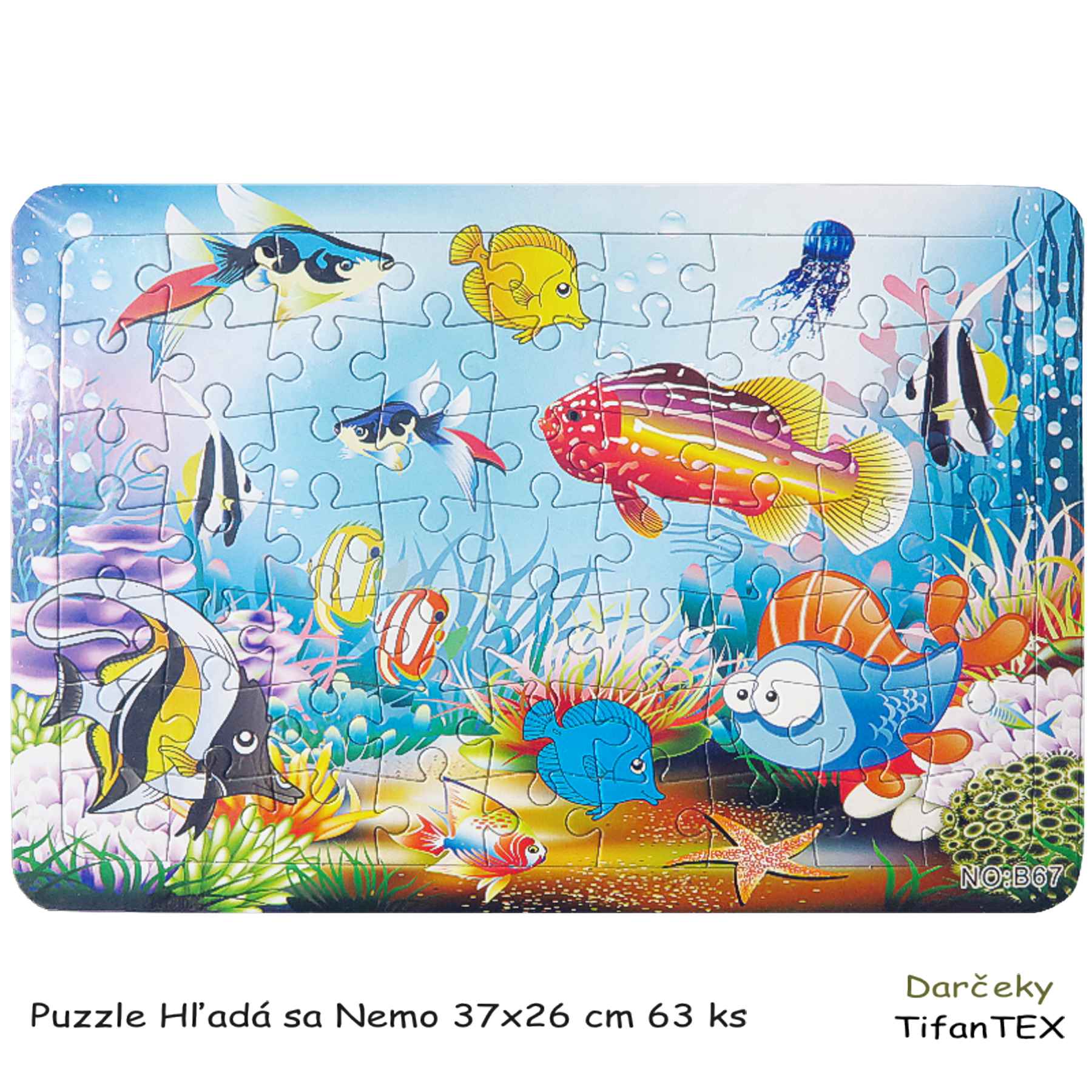 Puzzle Hľadá sa Nemo 37x26 cm 63 ks