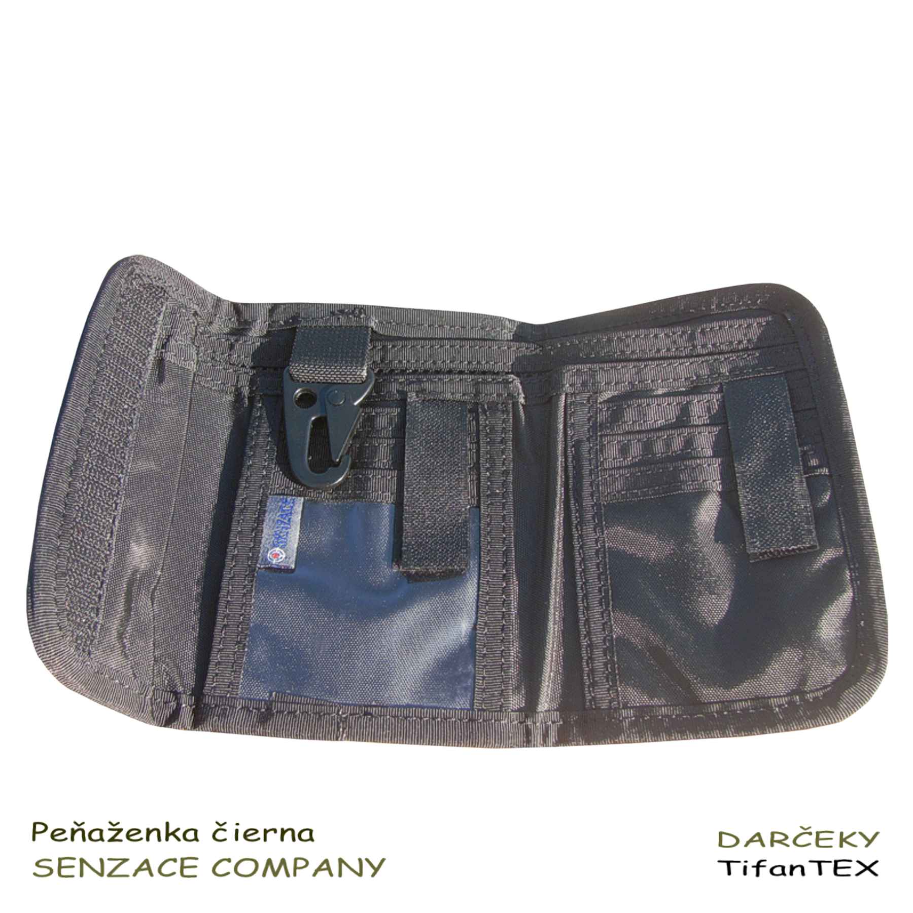 Nylonová peňaženka Senzace Company farba čierna, Tifantex veľkosklad