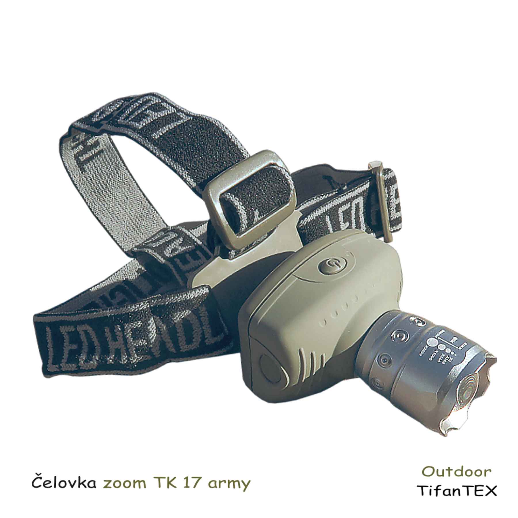 Čelovka zoom TK 17 army