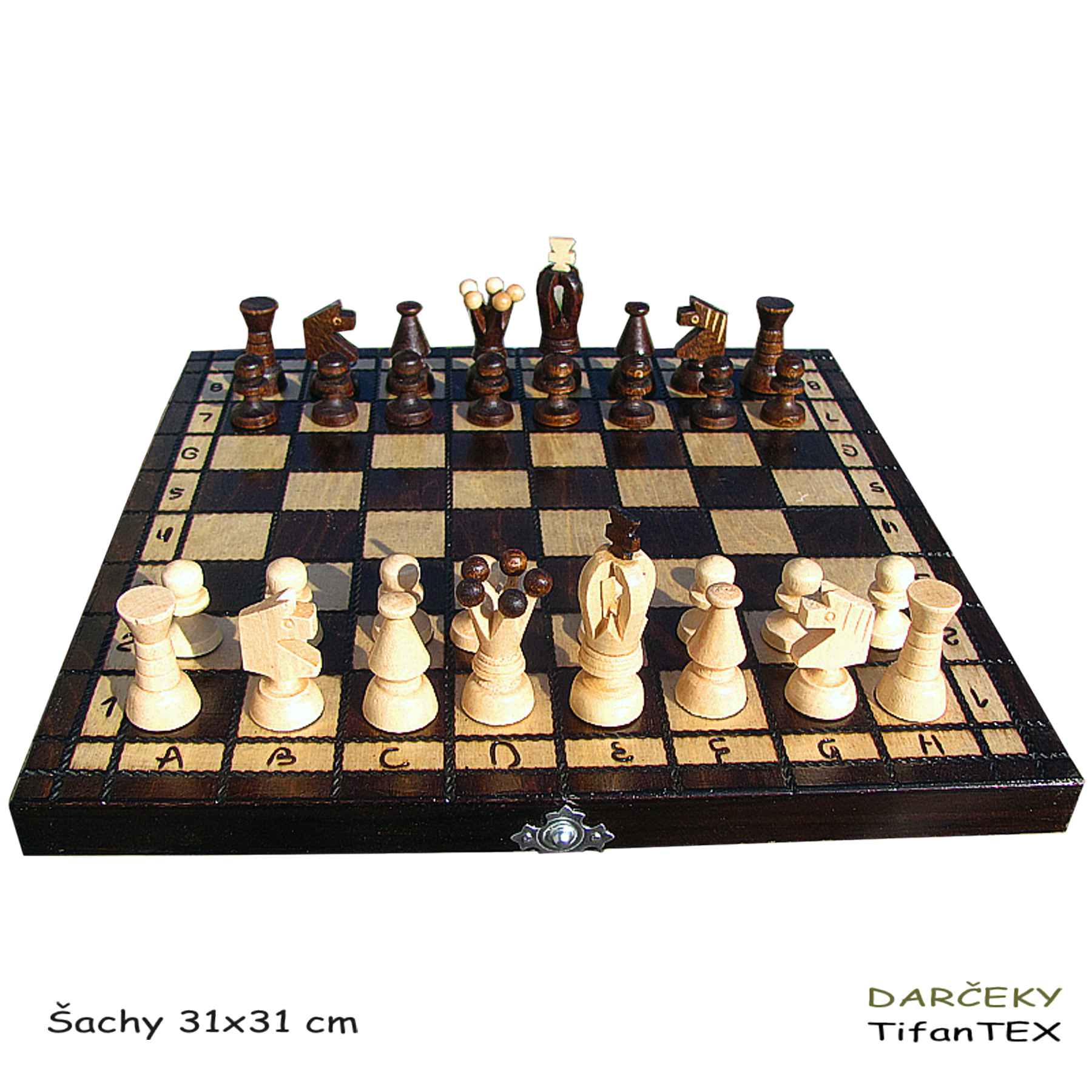 Drevené šachy 31x31 cm - Tifantex veľkoobchod