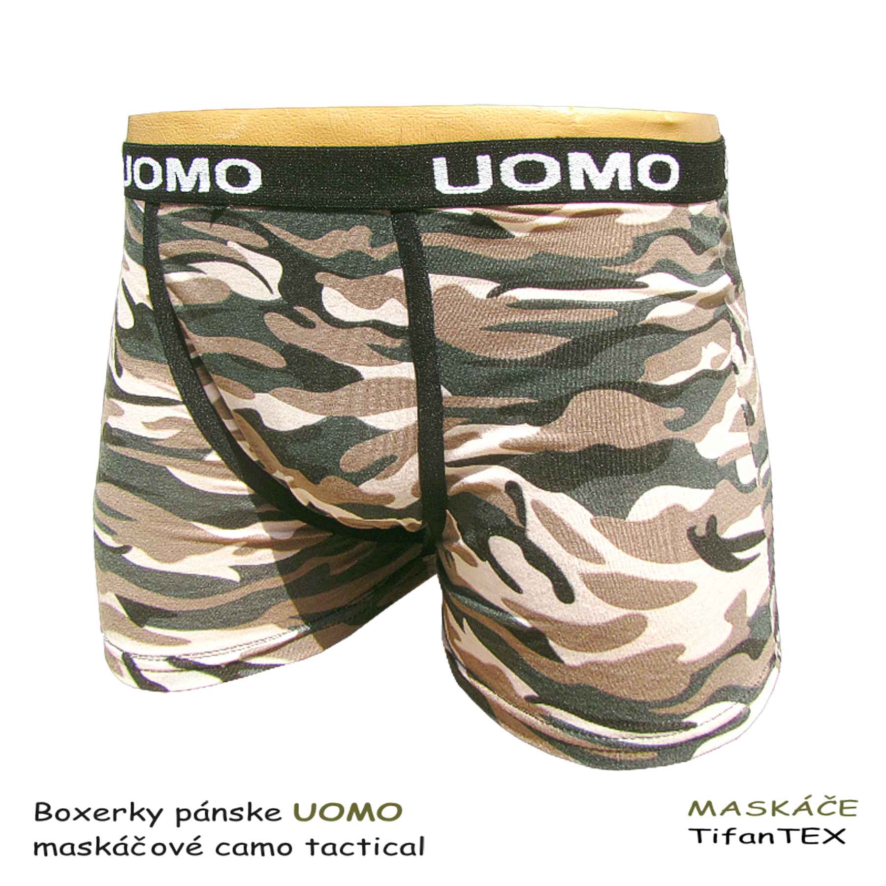 Maskáčové boxerky pánske UOMO Camo tactical, odevy Tifantex