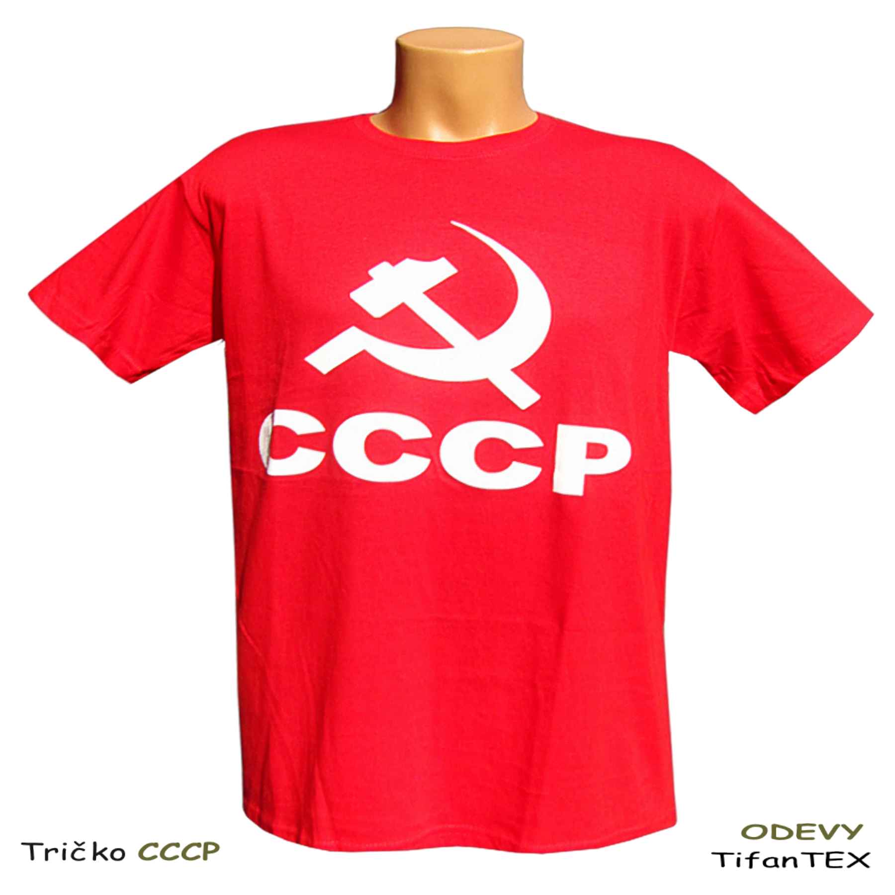 Pánske bavlnené tričko CCCP, odevy Tifantex