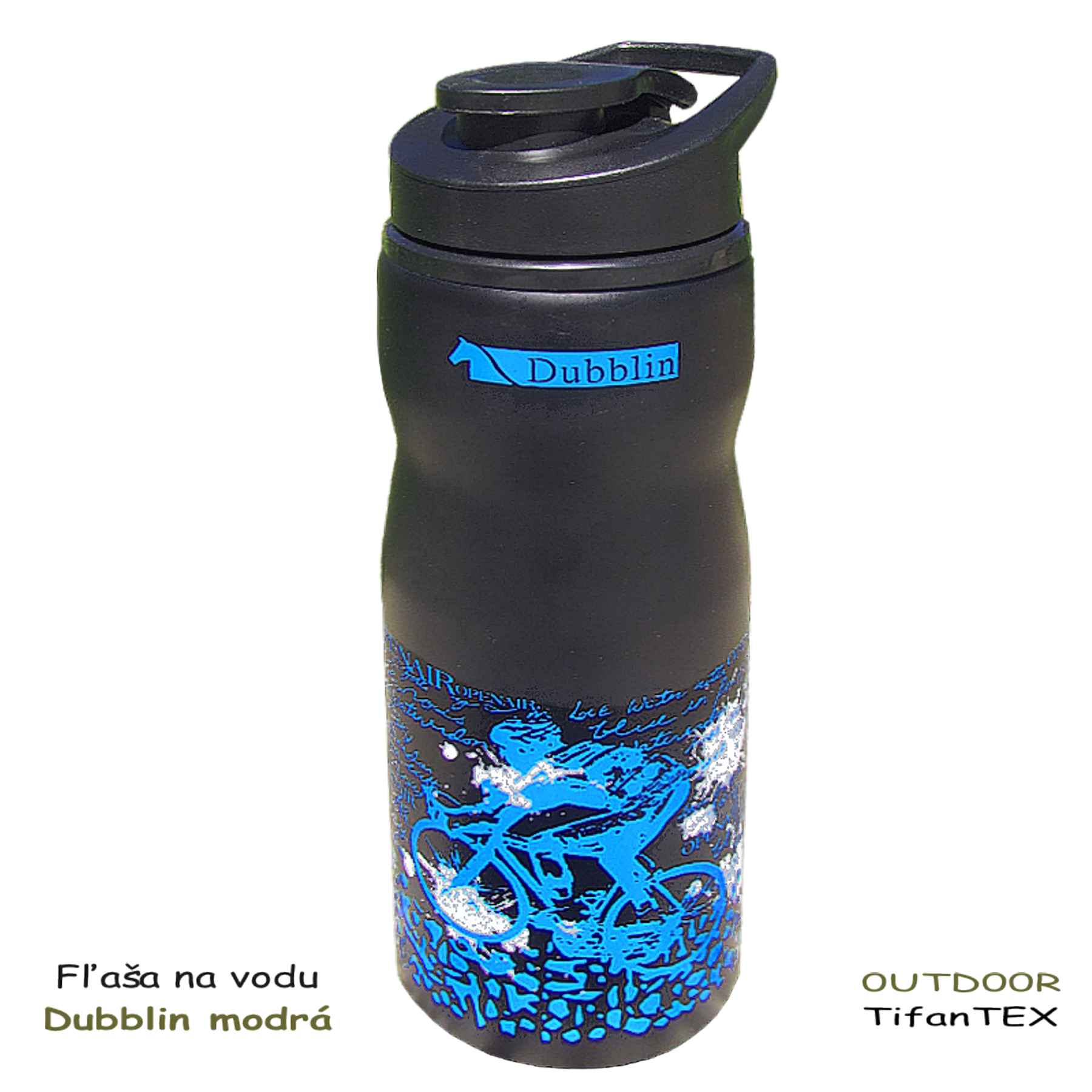 Športová fľaša na vodu Dubblin modrá, Tifantex oudoor veľkoobchod