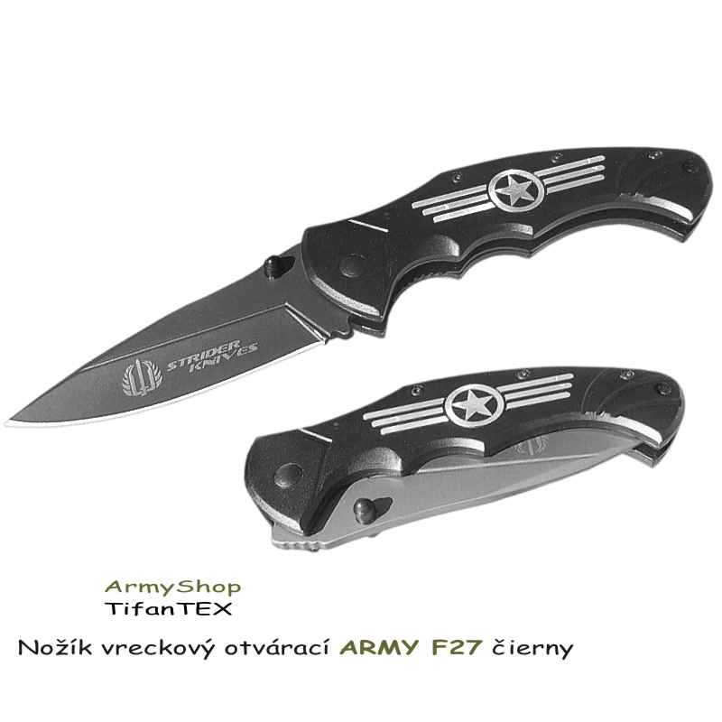 Vreckový nôž ARMY F27 čierny