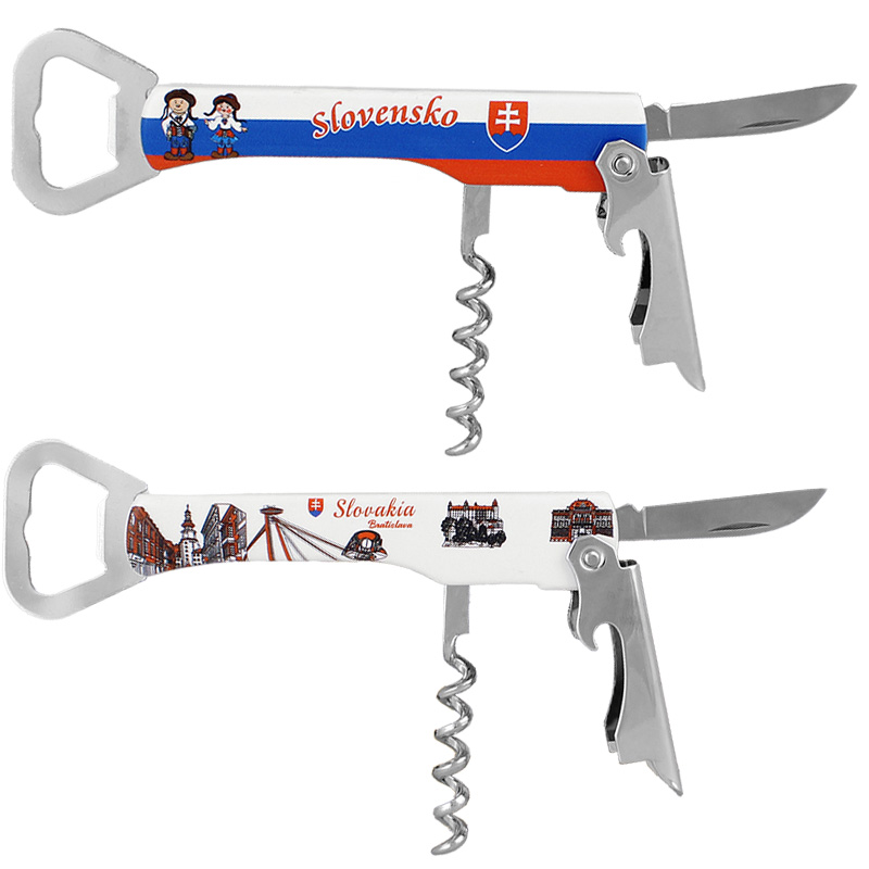 Otvárač na fľaše s vývrtkou a nožom Slovensko