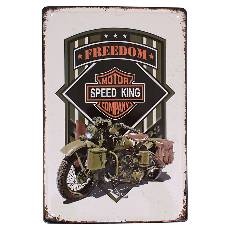 Retro plechová tabuľa Vojenská technika 20x30cm