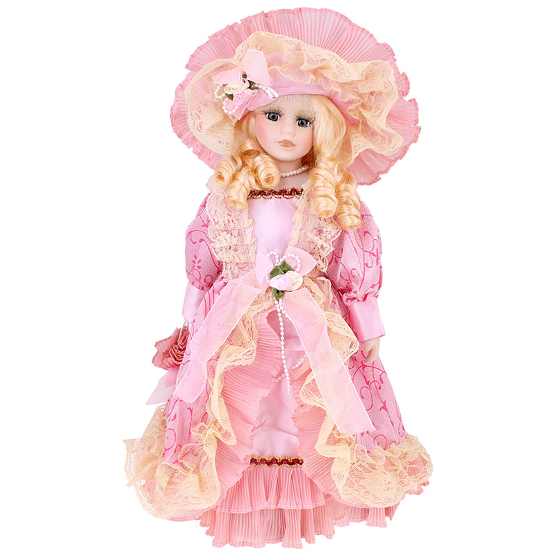 Porcelánová bábika Princezná v ružovom 45cm
