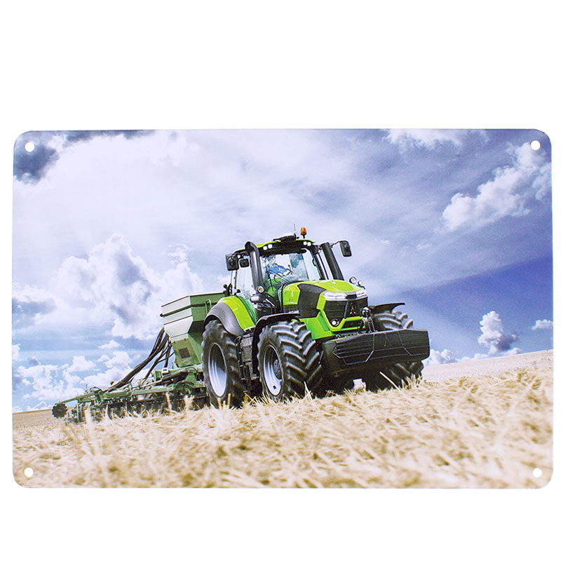 Retro ceduľa kovová traktor 30x20cm