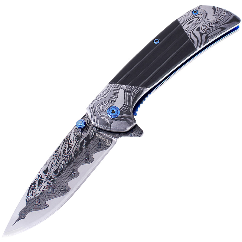 Vreckový nôž Albainox Damask BlackBlue