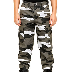 Nohavice maskáčové detské BDU metro