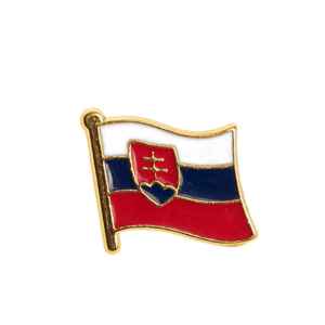 Odznak Slovensko vlajka vlajúca zlatá cca 2x1,5 cm