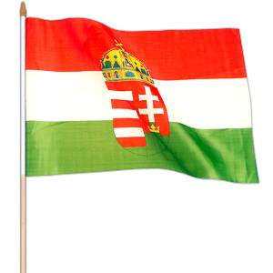 Maďarská vlajka s erbom 40x30cm