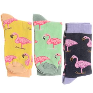 Veselé ponožky Plameniak dámske 3páry