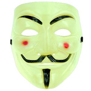 Anonymous maska Vendeta bledozelená