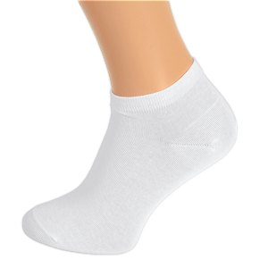 Dámske bavlnené ponožky členkové biele 3 páry