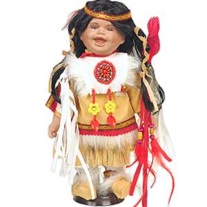 Porcelánová bábika indiánka Istas