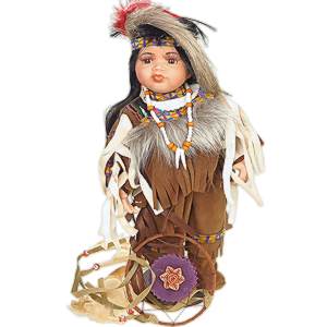 Porcelánová bábika indiánka Nina