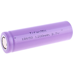 18650 Batéria nabíjateľná 1200 mAh 3,7V bez výstupku TFT