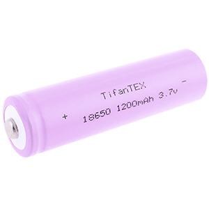 18650 Batéria nabíjateľná 1200 mAh 3,7V s výstupkom TFT
