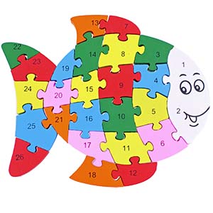 Drevenné puzzle Ryba