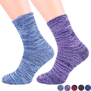 Dámske zdravotné ponožky Thermo 2páry Bavlna Froté Melír