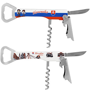 Otvárač na fľaše s vývrtkou a nožom Slovensko