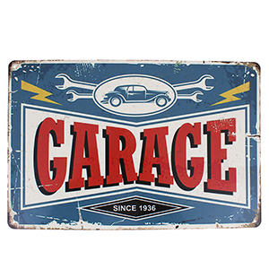 Retro cedula GARAGE 30x20cm